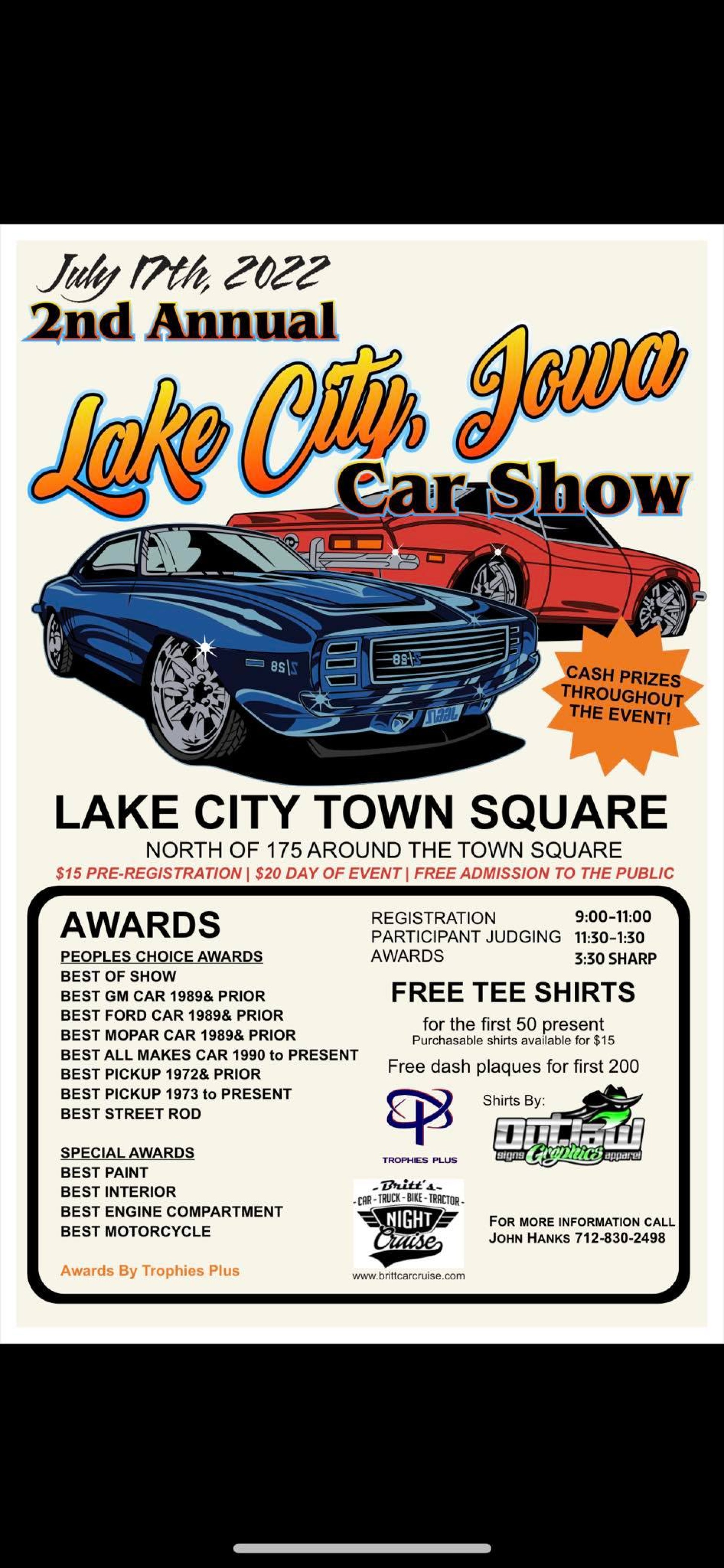 Lake City Car Show Lake City, IA Cruise Calhoun County, Iowa